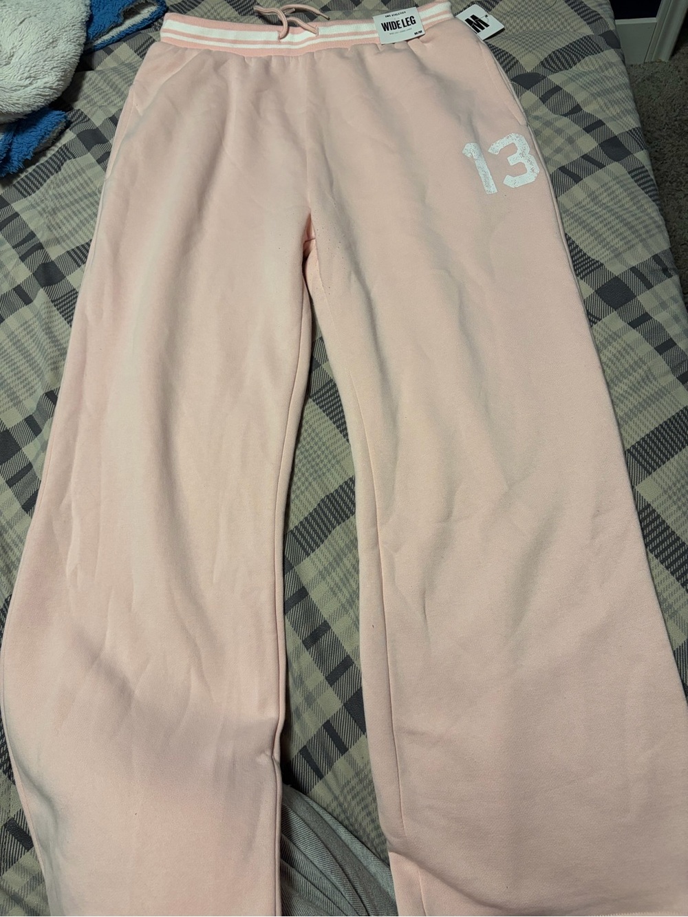 Wide Leg Kids Sweatpants - Pink - 13 Accent